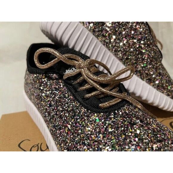 Southern Fried Chics Sneakers Shoes Women's Size 7 Sparkle Glitter Colorful NEW - Picture 4 of 13